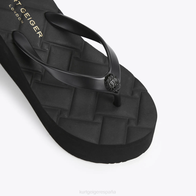 Kurt Geiger mujer Chanclas London Kensington con cuña 2LPR434 | calzados negro